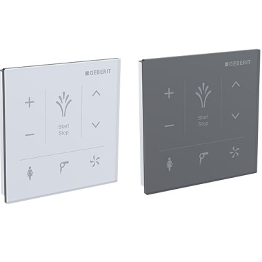 Wall-mounted control panel in black and white for AquaClean Mera shower toilet